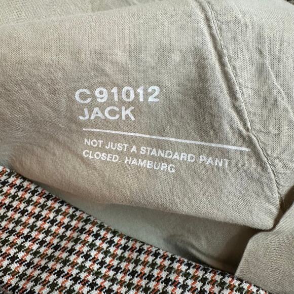 Closed Black & Cream & Orange Houndstooth Print Jack Ankle Trousers sz 27 EUC - Picture 7 of 10